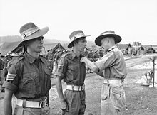 Medals being presented to soldiers on parade