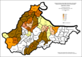 Share of Croats in Brcko by settlements 1981