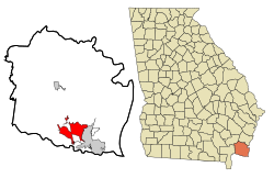 Location in Camden County and the state of Georgia