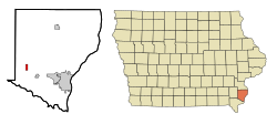 Location of Danville, Iowa