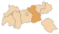 Lage des Bezirkes Schwaz innerhalb Tirols