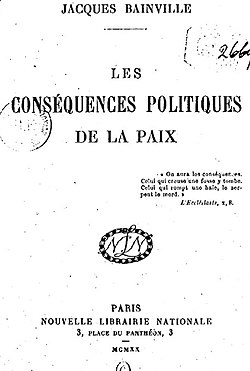 Image illustrative de l’article Les Conséquences politiques de la paix