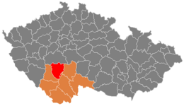 Distretto di Písek – Localizzazione