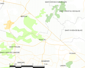 Poziția localității Teuillac