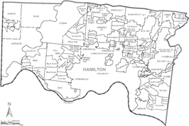 Kaart van Hamilton County