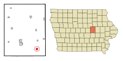 Location of Chelsea, Iowa