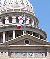 Image 28The U.S. and Texas flags at the Texas State Capitol. (from History of Texas)