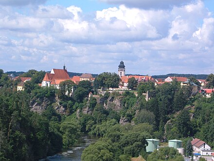 Bechyně : vue générale.