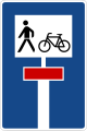 Zeichen 357-50 Durchlässige Sackgasse für Fußgänger und Radfahrer (Deutschland)