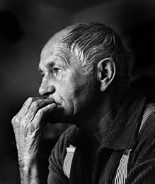 Bohumil Hrabal no 1988 (foto de Hana Hamplová)