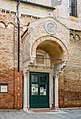 Entrance to the Carmini church in Venice.