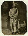 An Indian prince with talwar in the 1870s