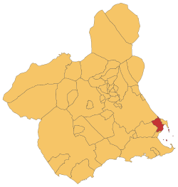 Location in Murcia