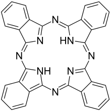 Strukturformel von Phthalocyanin