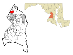 Location of Beltsville, Maryland