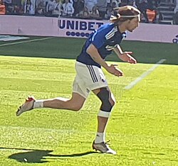 Rasmus Falk, FC København - Aab, 22. May 2022 - FCK spillerne varmer op (c) (cropped).jpg