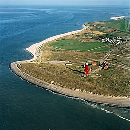 Noordkant van Texel, met Vuurtoren Eierland