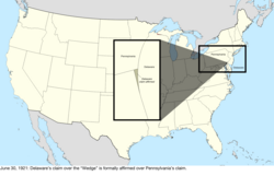 Map of the change to the United States in central North America on June 30, 1921