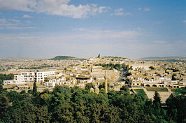 Uitzicht over Şanlıurfa vanaf het fort in de oude stad