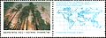 Nature conservation and world map on a Russian postage stamp