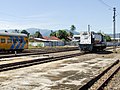 Locomotive shunting activity at Padang Station