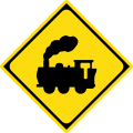 道路標識にはしばしばシルエットが用いられる。