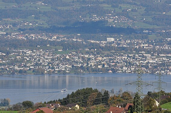 Kempraten, Blick von Feusisberg über den Zürichsee