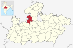 Location of Guna district in Madhya Pradesh