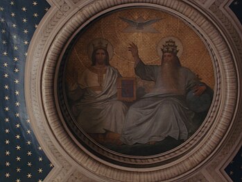 Ceiling of the chapel of the Virgin representing the Holy Trinity