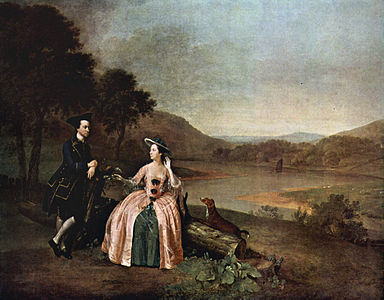 Sir George and Lady Strickland in the Park of Boynton Hall (1751) Ferens Art Gallery