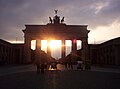Brandenburška vrata za vrijeme zalaska sunca