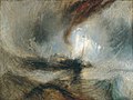 Tempête de neige en mer. Joseph Mallord William Turner, 1842 L. 122 cm ; romantisme anglais. Tate Britain.