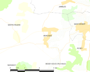 Poziția localității Moroges