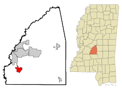 Location of Florence, Mississippi