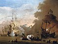 Image 85An action between an English ship and vessels of the Barbary Corsairs (from Barbary pirates)