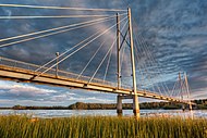 A ponte de Öholmabron, entre Piteå e Bergsviken