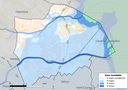 Carte des zones inondables.