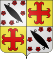 Inquartato di Damas e di Cornaillon (d'oro, alla croce ancorata di rosso)