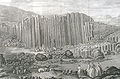 Gravering av Susanna Drury's A View of the Giant's Causeway, 1768