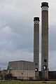 Vue de face de la centrale à turbine à gaz, fin 2011.