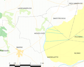 Poziția localității Aigues-Vives