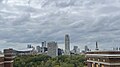 A view of the Minneapolis skyline, as seen from a balcony on the back of the library
