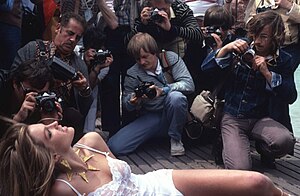Starlet with photographers - Cannes Film Festival