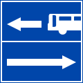 413b: One way street with a contraflow lane for buses