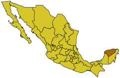 Letak Yucatán di Mexico