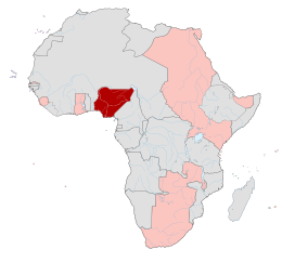 Plasseringa til Colony and Protectorate of Nigeria