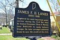 Historical marker on the grounds of the Lanier Mansion