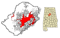 Lokasi di Jefferson County, Alabama