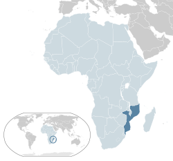 Location of Mozambique