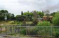 Merri Creek footbridge, which connects the station to the Merri Creek Trail and nearby Westgarth, November 2004